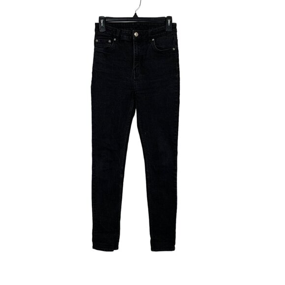 Weekday Skinny Jeans 26x32 Black High Rise Modern Minimalist Streetwear - Picture 1 of 9